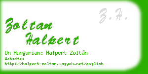 zoltan halpert business card